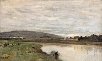 Corot Jean Baptiste Camille, The Marne at Château-Thierry