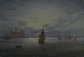 Johan Christian Dahl, Kronborg Castle by Moonlight
