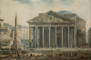 Abraham-Louis-Rodolphe Ducros, View of the Pantheon, Rome, 1784