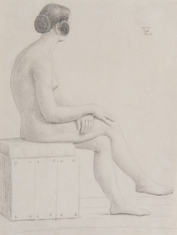 Christoffer W. Eckersberg, Seated Female Nude, c. 1840.