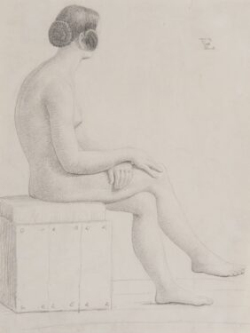Christoffer W. Eckersberg, Femme nue assise, vers 1840.