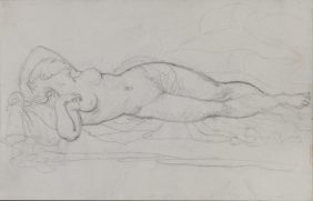 Study of a Female Nude for the "Erotic Trio"