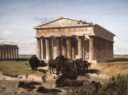 Jean-Léon Gérôme, Buffalo in front of the Temples at Paestum, 1851