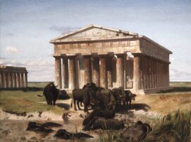 Jean-Léon Gérôme, Buffles devant les temples de Paestum, 1851