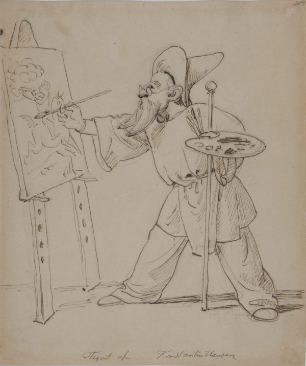 Autoportrait de l'artiste à son chevalet