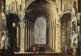 Intérieur de l\\\'église Santa Maria delle Grazie Maggiore, Caponapoli, Naples 1619