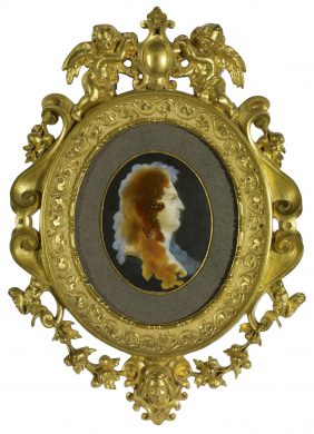 Portrait de Louis XIV en trompe-l'oeil