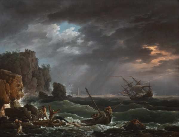 Claude Joseph Vernet, Storm Scene on a Mediterranean Coast